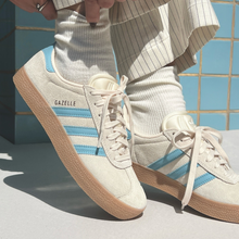 Load image into Gallery viewer, Adidas Gazelle White/Light Blue
